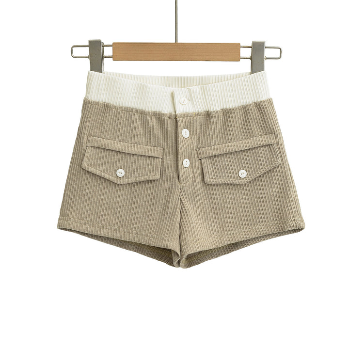 Dame fritidsshorts med elastisk talje og dekorative lommer Stilla