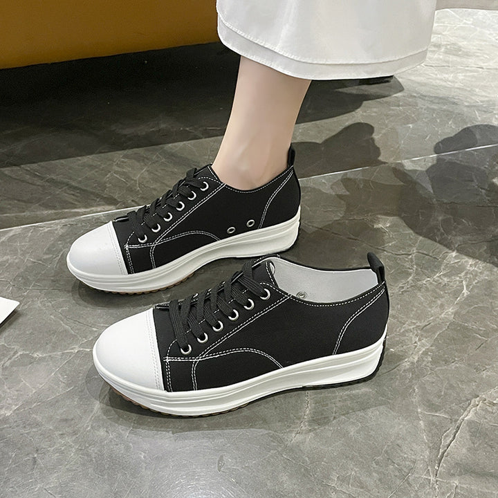 Dame Sporty Sneakers med åndbar canvas-overflade og komfortabel dæmpning Stilla