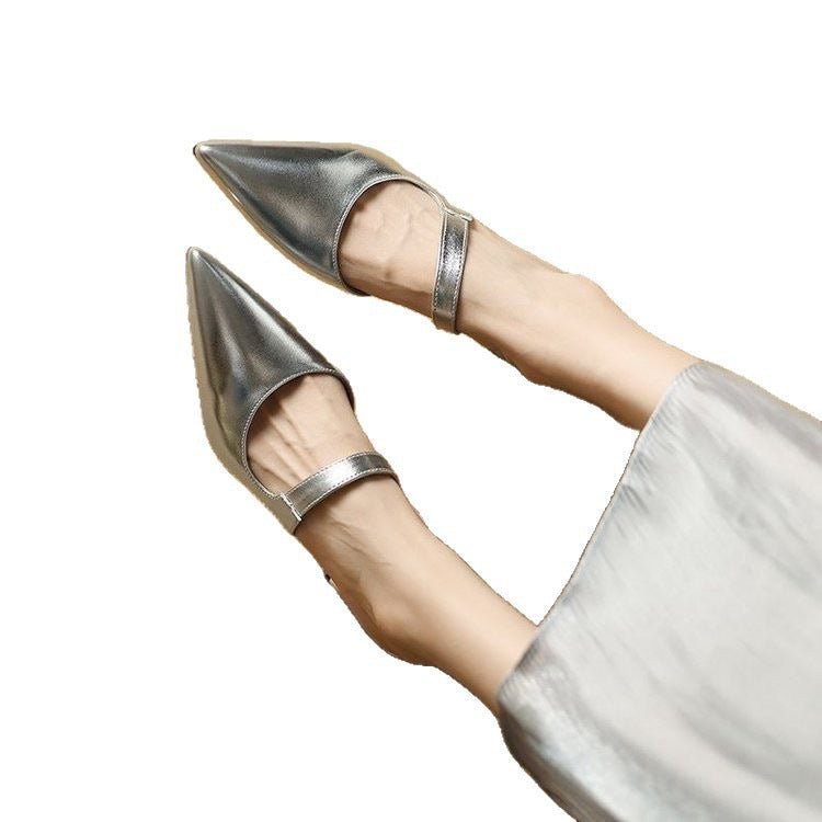 Dame elegante Slingback-pumps med glitrende afslutning Stilla