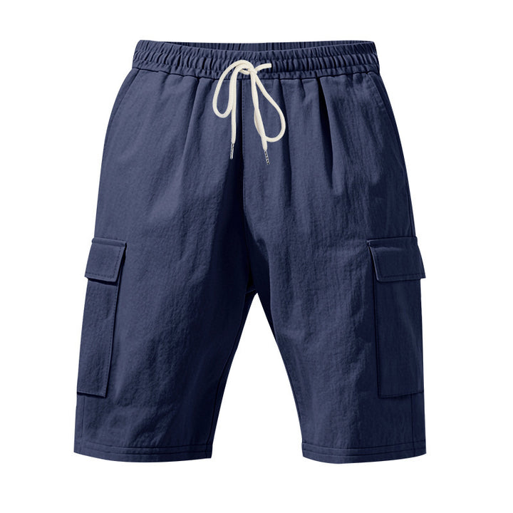 Herrer cargo-shorts med flere praktiske lommer og elastisk talje Stilla