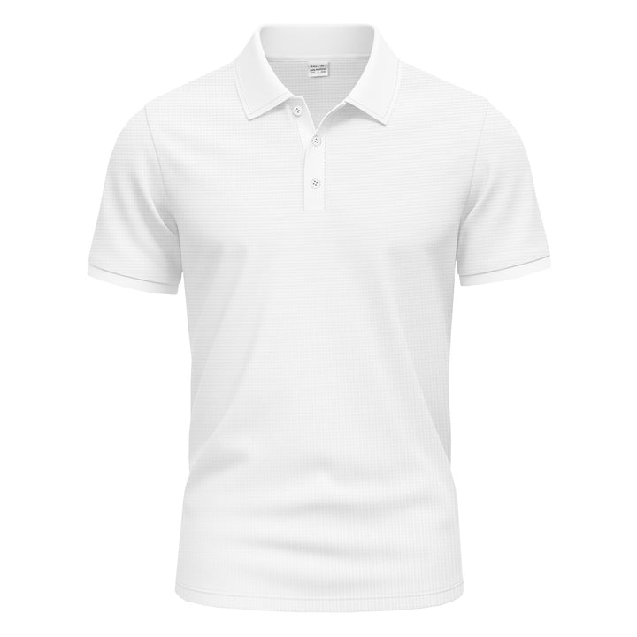 Herre Sporty Poloshirt med fugttransporterende egenskaber og struktureret design Stilla