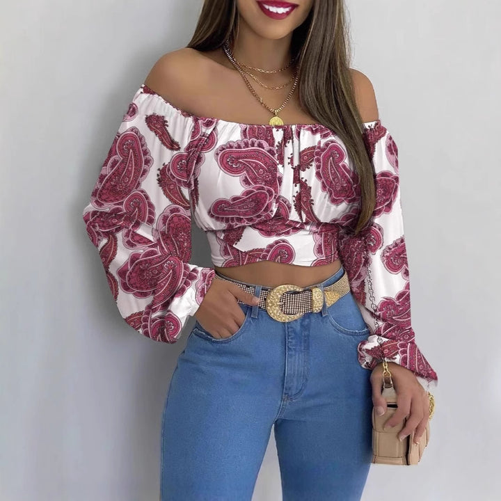 Dame Floral Off-Shoulder Crop Top Stilla