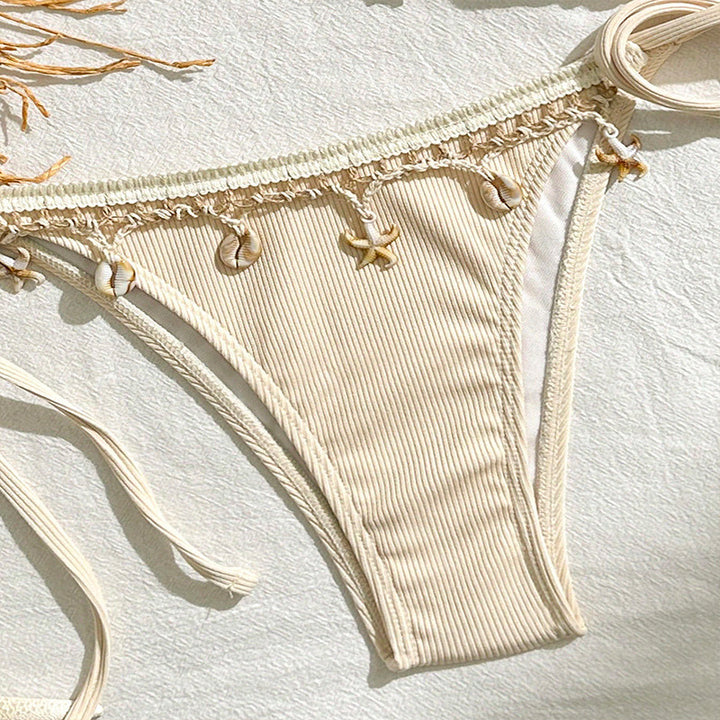 Dame Triangel-Bikini med legende detaljebånd og elegant udsmykning Skovae