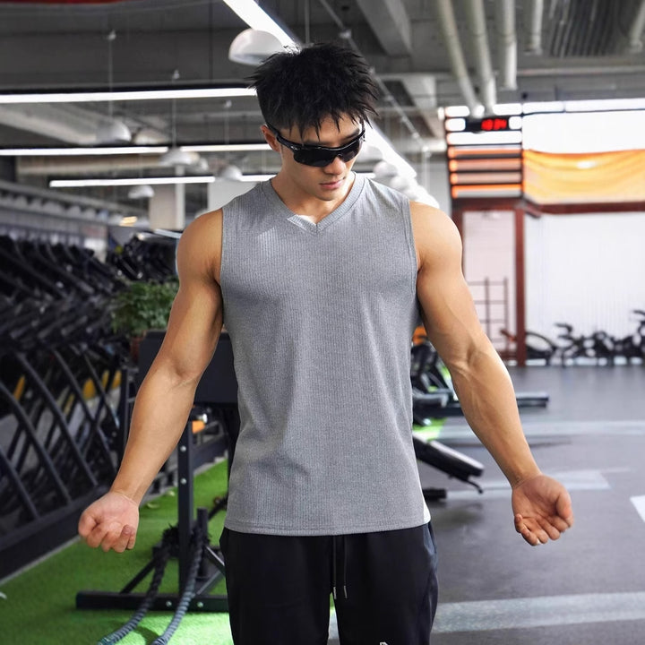 Herrer Sporty ærmeløst fitnessshirt med åndbar struktur Stilla