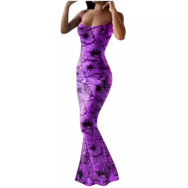 Dame Figurtilpasset Maxi-Kjole med floralt design og svajende kant Stiila
