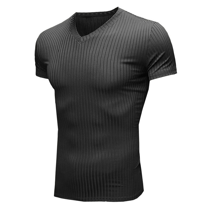 Herrer V-hals sportstrøje med ribbet design Stilla