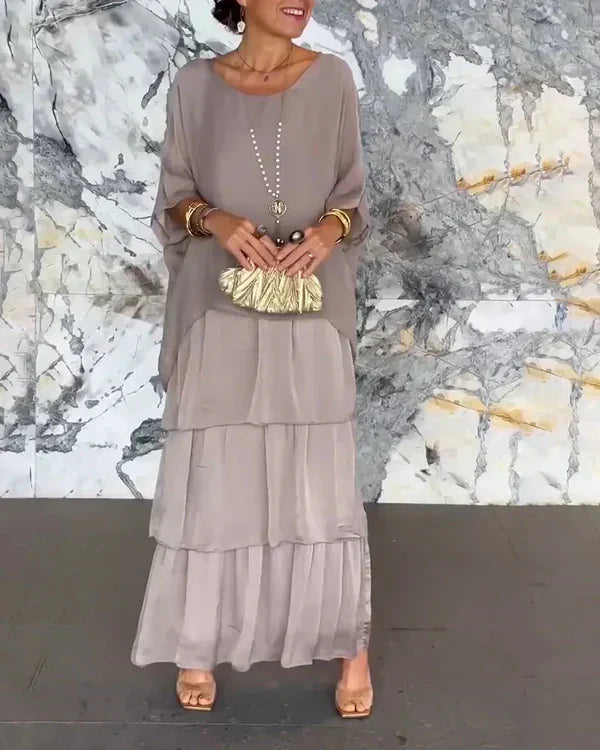 Stilla | Elegante Lagdelt Kjole