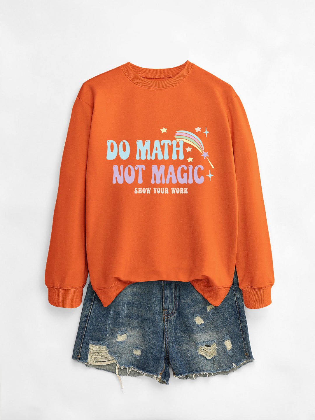 Dame casual sweatshirt med inspirerende matematikmotiv Stilla