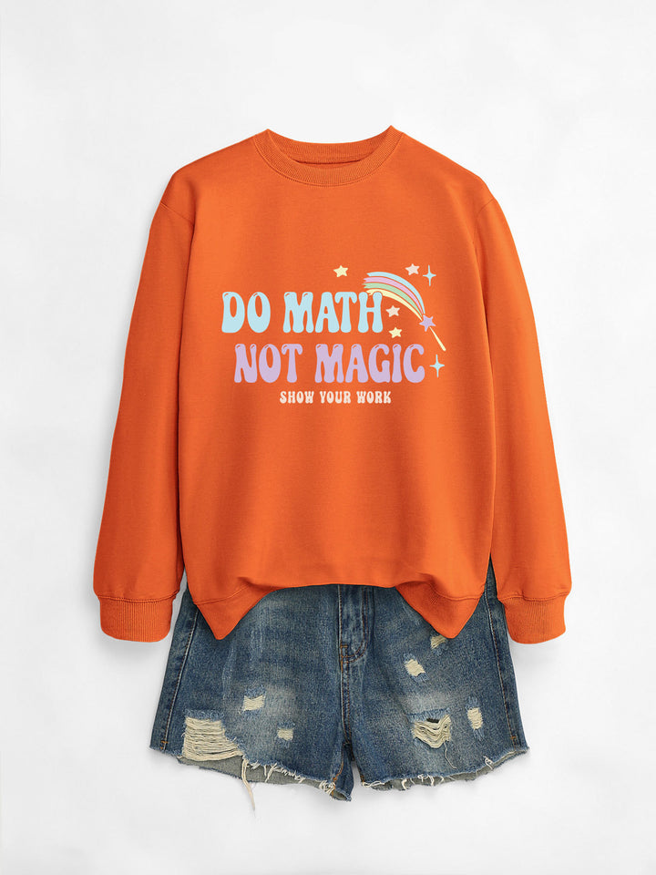 Dame casual sweatshirt med inspirerende matematikmotiv Stilla