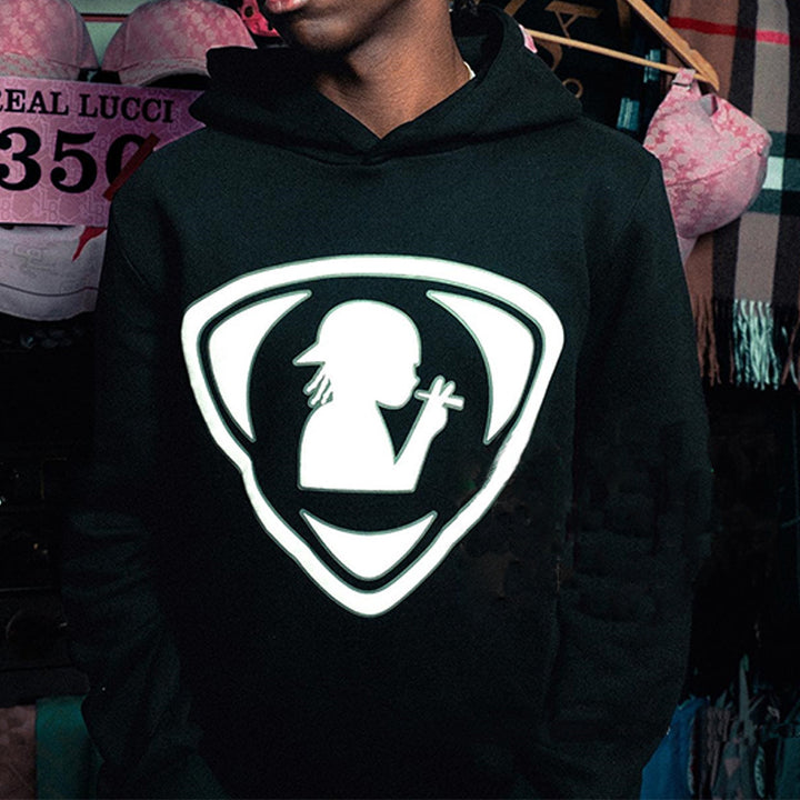 Hoodie til mænd med reflekterende logo Skovae