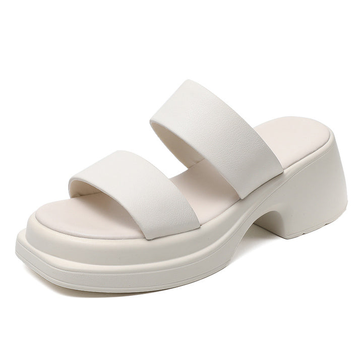 Dame Chic Blokhæl Slide Sandaler Stilla