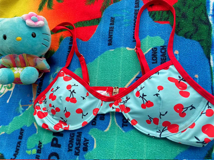 Fru Kirschendruck Underbustband-Bikini-Oberteil Stilla