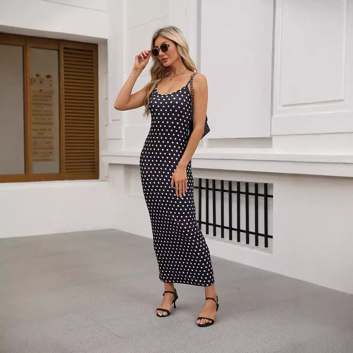Stilla | Trendy Rygfri Print Leopard Print Kjole