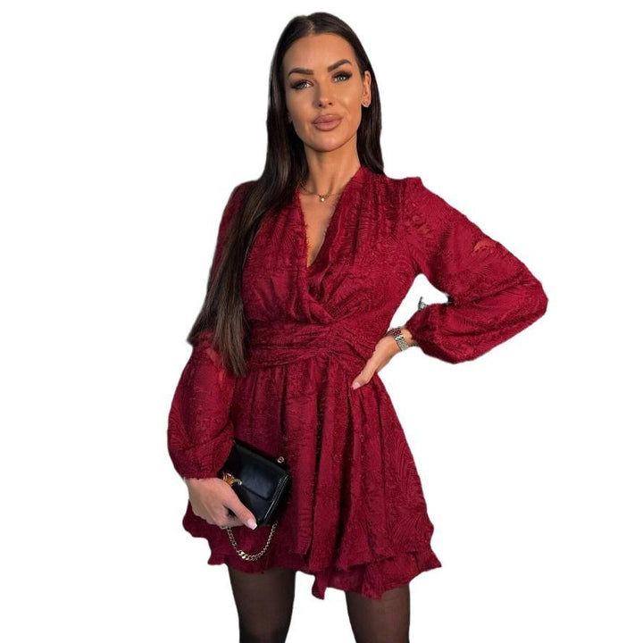 Dame Elegant Struktureret Minikjole Stilla