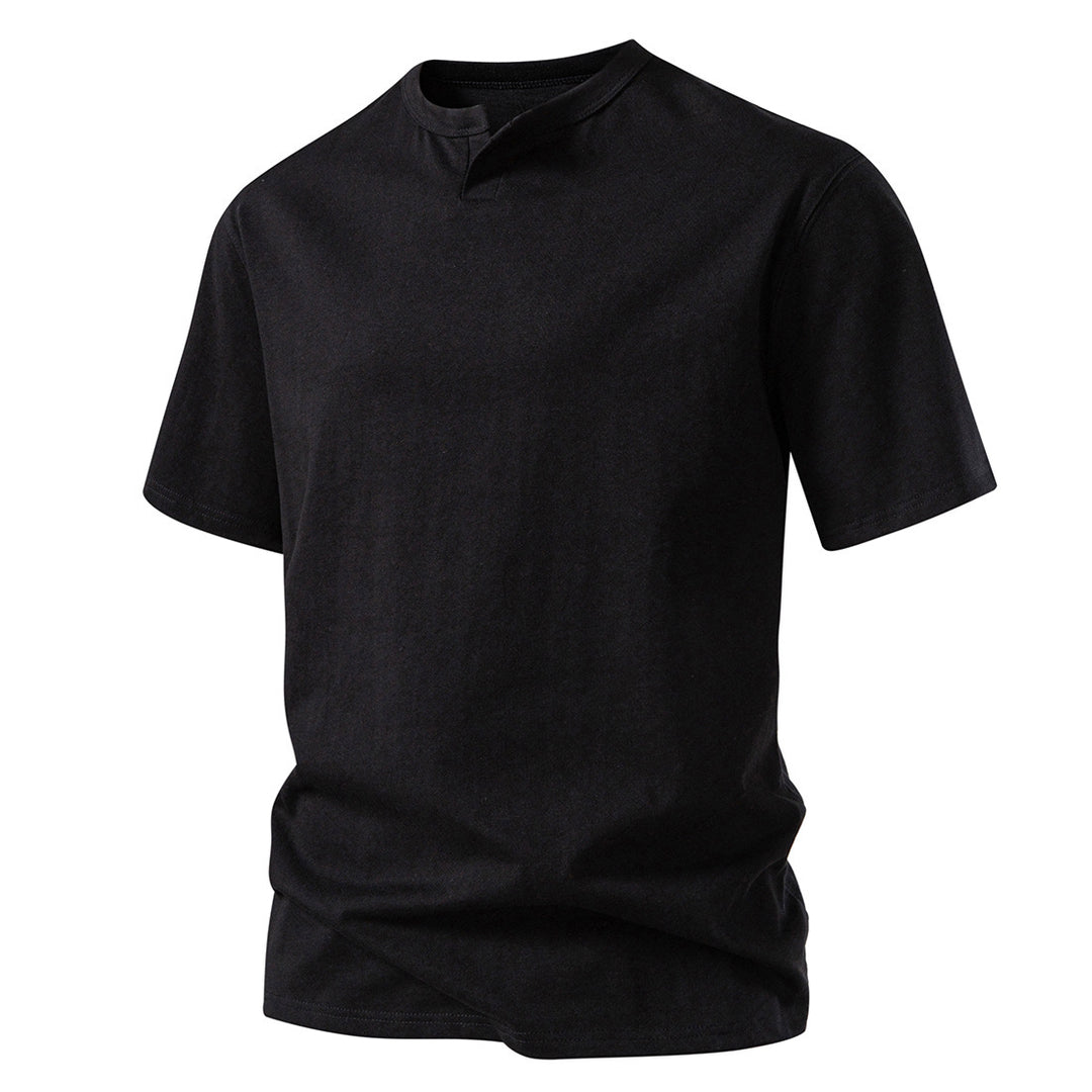 Herrer Elevated Collar Kortærmet T-shirt Stilla