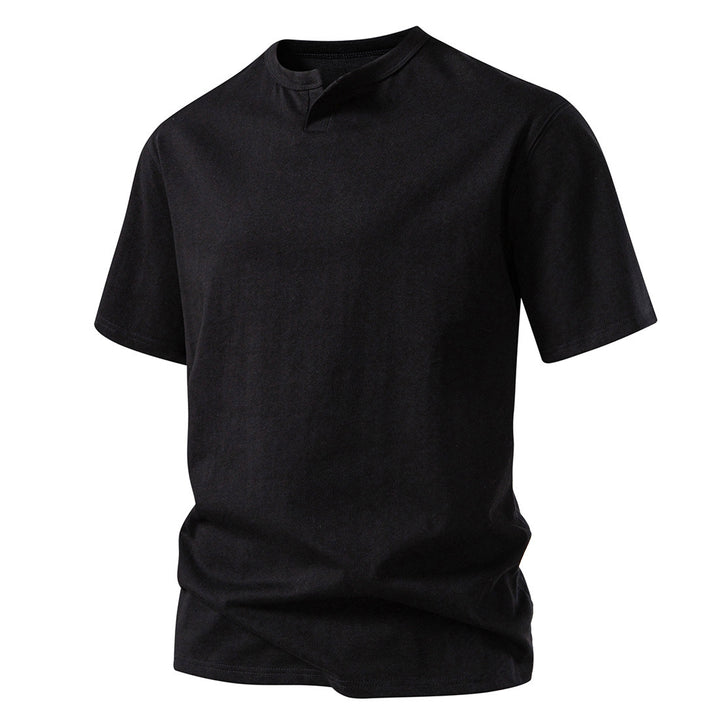 Herrer Elevated Collar Kortærmet T-shirt Stilla