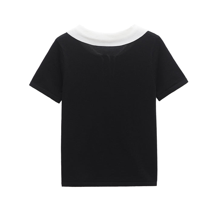 Dame Classic Polo Shirt med kontrastkrave og lomme-detajle Stilla