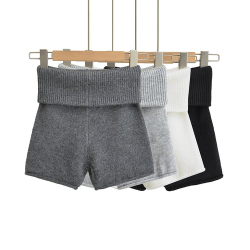 Dame Sporty shorts med højt liv og elastisk ribkant Stilla