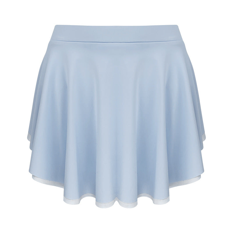 Dame flydende mini-nederdel med elastisk talje og elegant snit Stilla