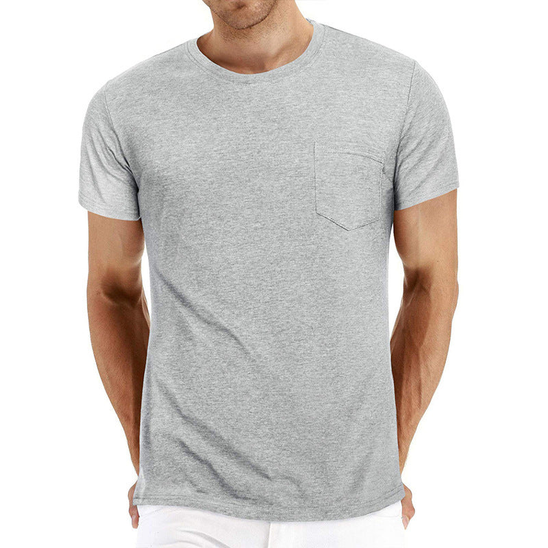 Herrer Rundhals T-shirt i åndbart blødt bomuldsblanding Stilla