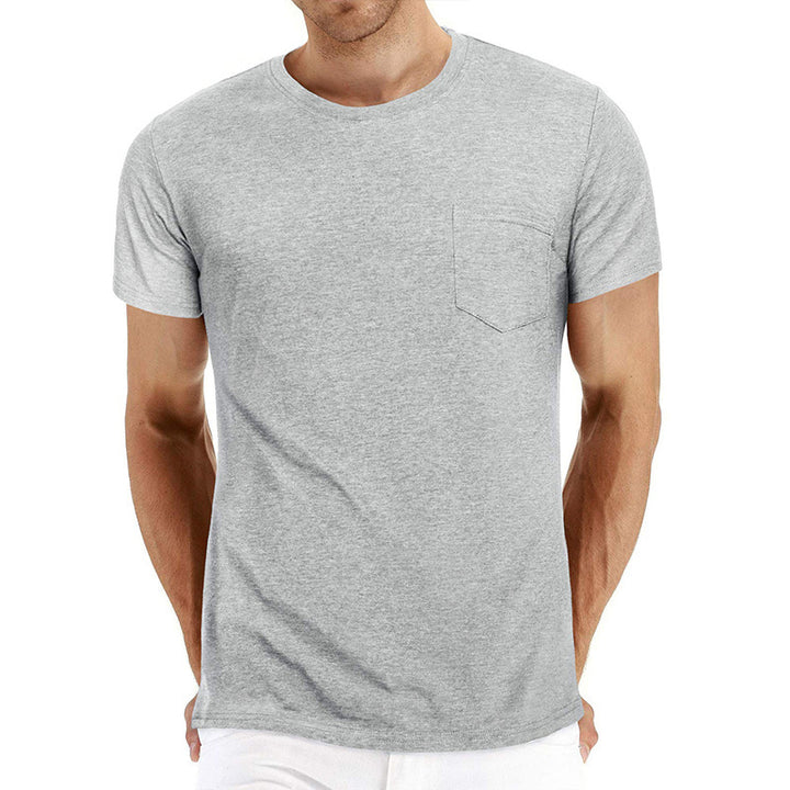 Herrer Rundhals T-shirt i åndbart blødt bomuldsblanding Stilla