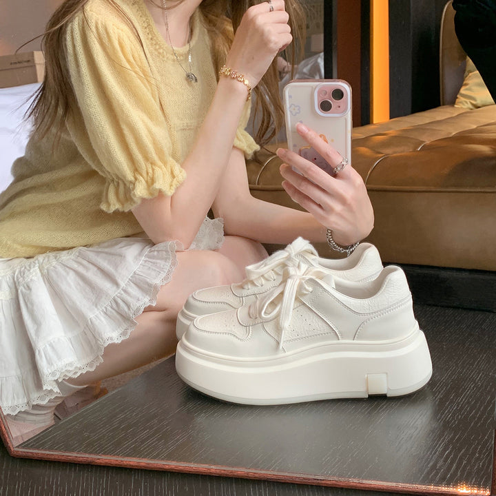 Femme Chunky Platform Snøre绑定 Sneakers Stilla