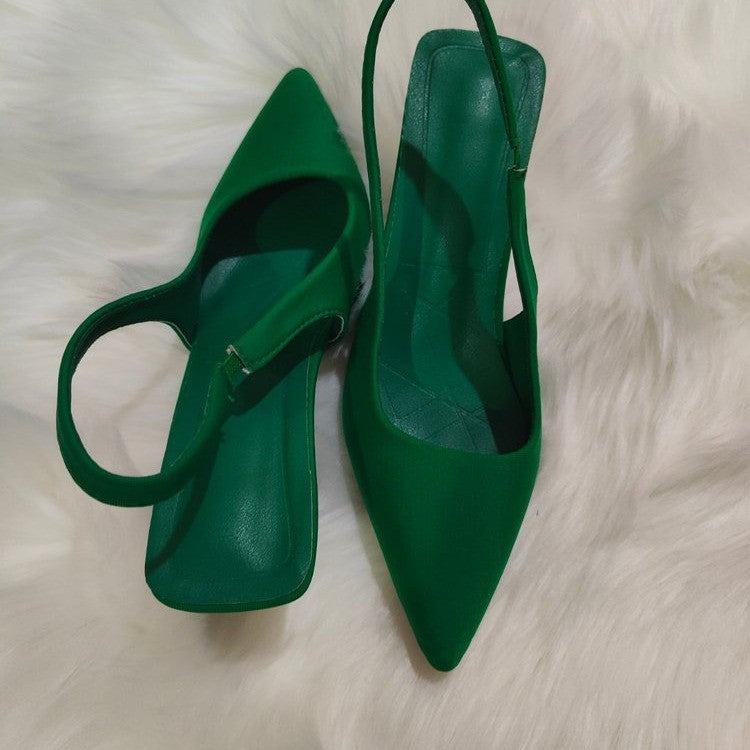 Dame Slingback Pumps med elegant spids design og komfortabel indersål Stilla