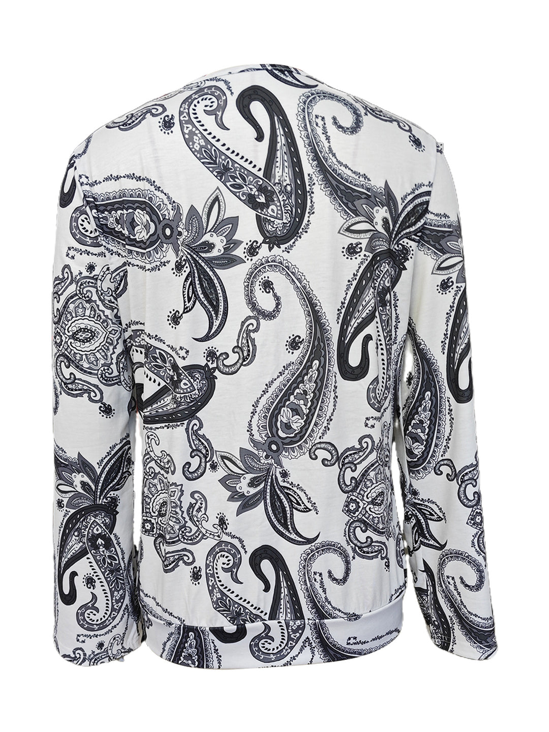 Dame Bluse i elegant paisley-design med løse ærmer og raffineret knapstolpe Stilla