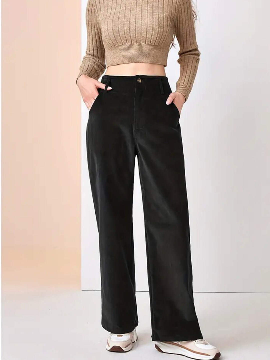 Dame behagelige og elegante Cord-snit bukser Stiila