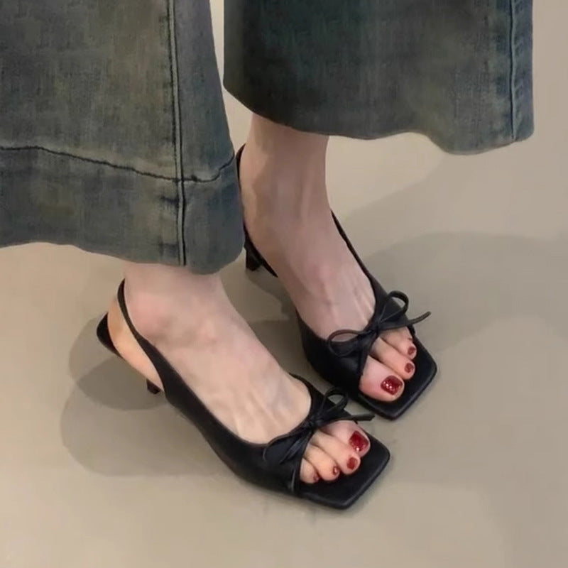 Dame Floral Bindesandaler med Slingback Stilla