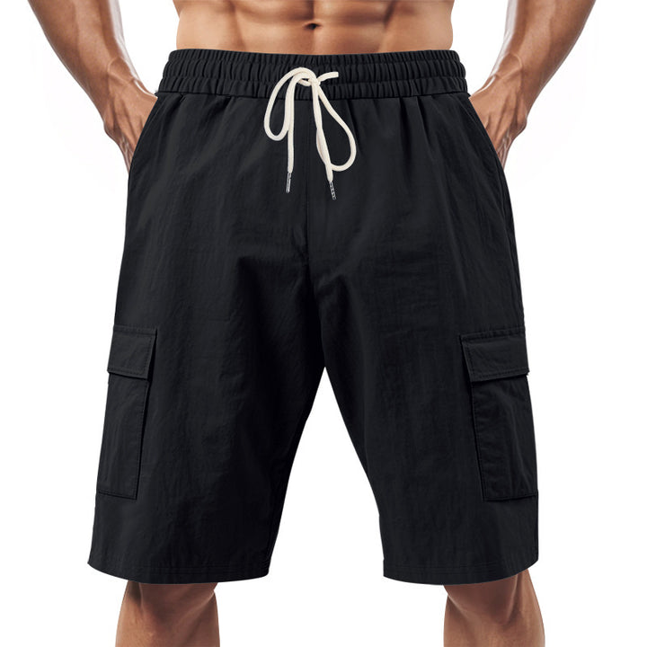 Herrer Cargo-Shorts med elastisk linning og praktiske sidelommer Stilla