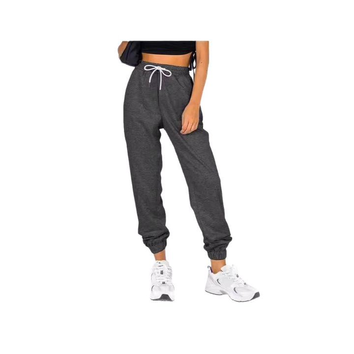 Kvinder Komfortable Afslappede Fit Joggingbukser med Elastisk Liv og Praktiske Lommer Skovae