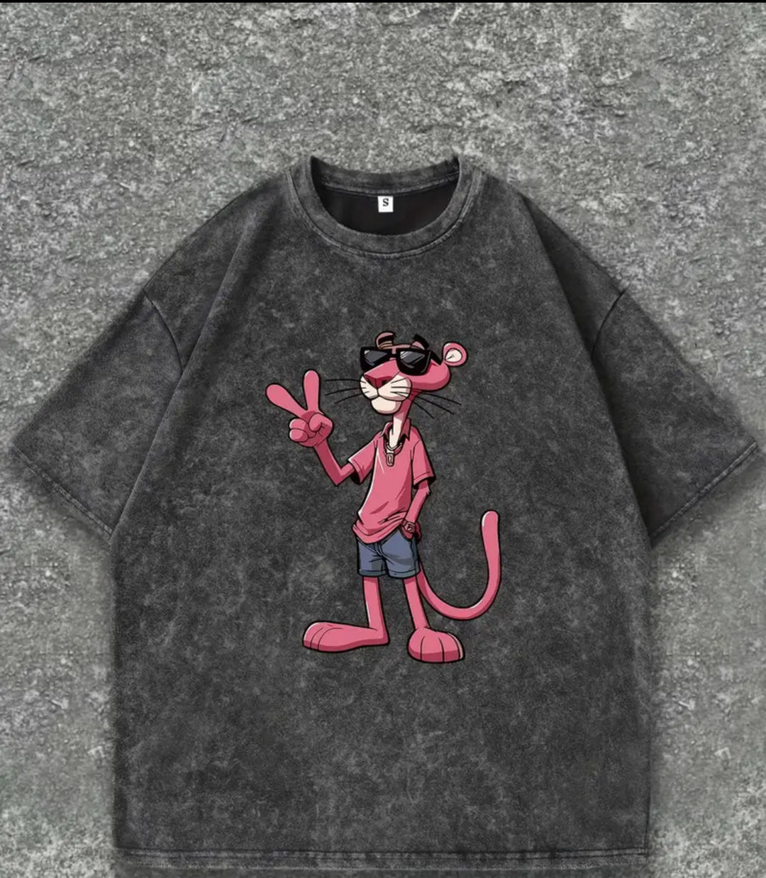 Dame T-shirt med kreativt cartoon-tryk og afslappet snit Stilla