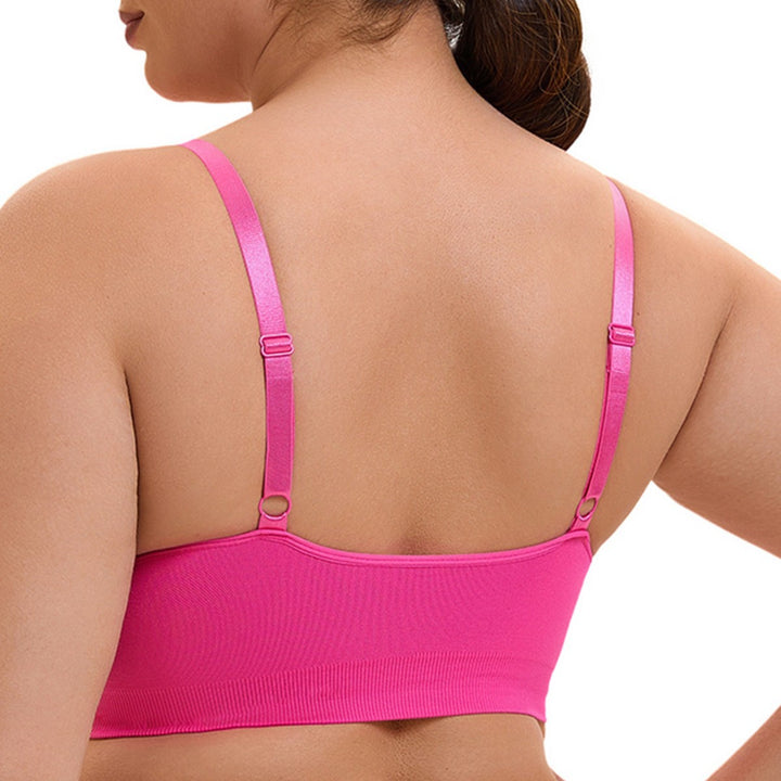 Dame sporty bralette-bh med sømløs pasform og elastisk underbånd Skovae