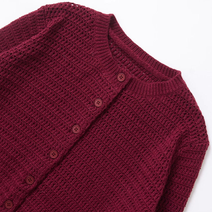 Femme Korte Knappet Strik Cardigan Stilla