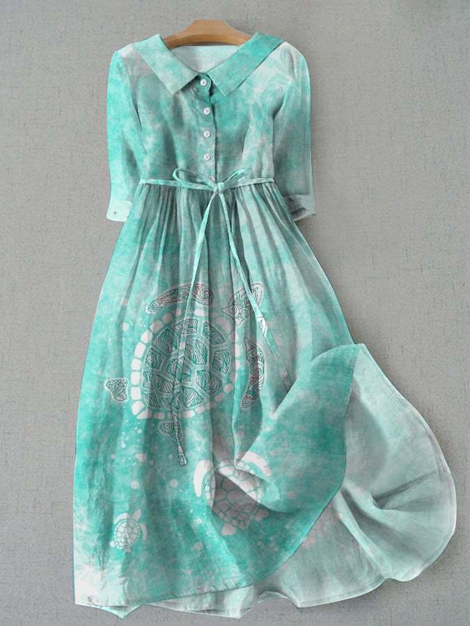 Kvinder Floral Midi Kjole Stilla