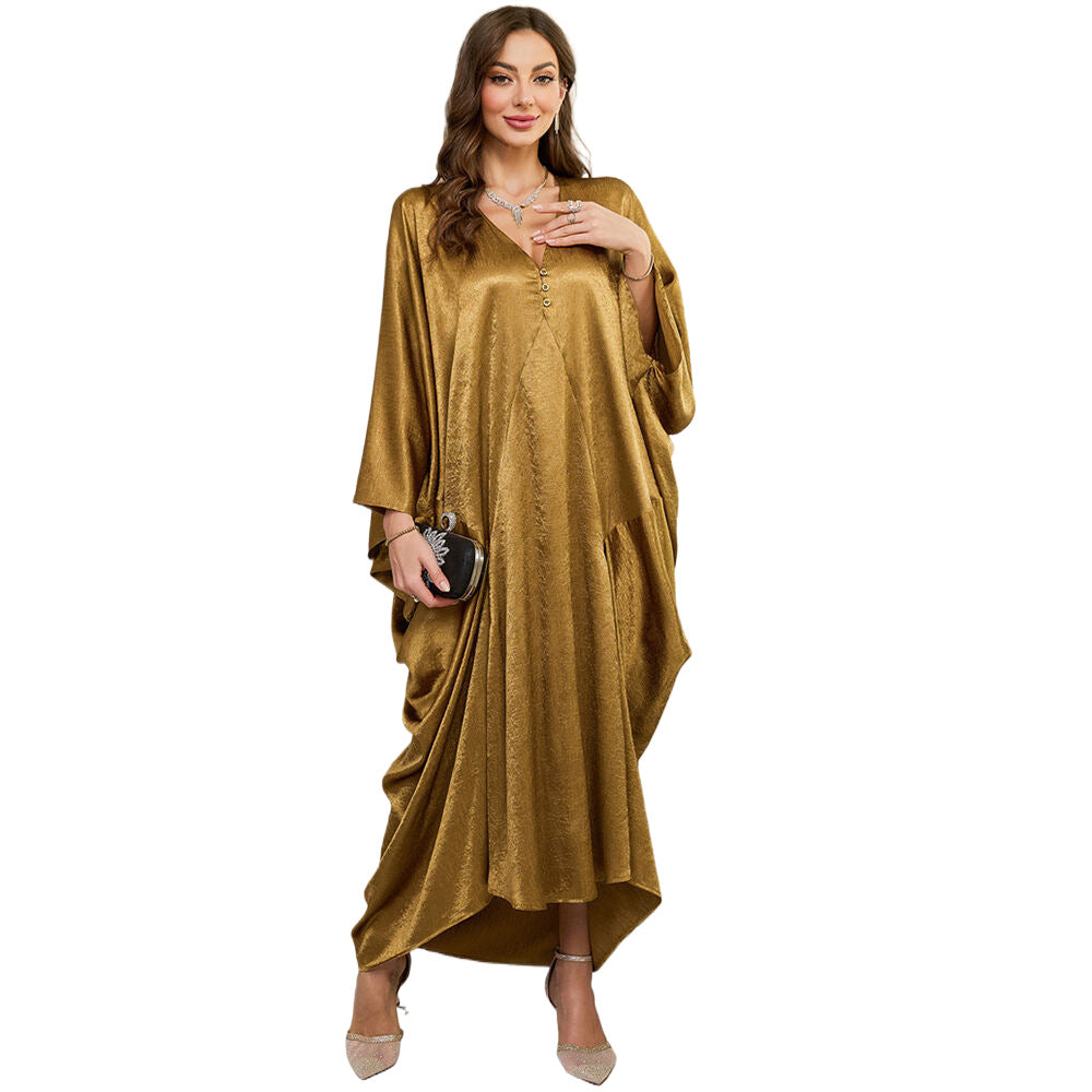 Dame Kaftan med elegant V-udskæring og flydende snit Stilla