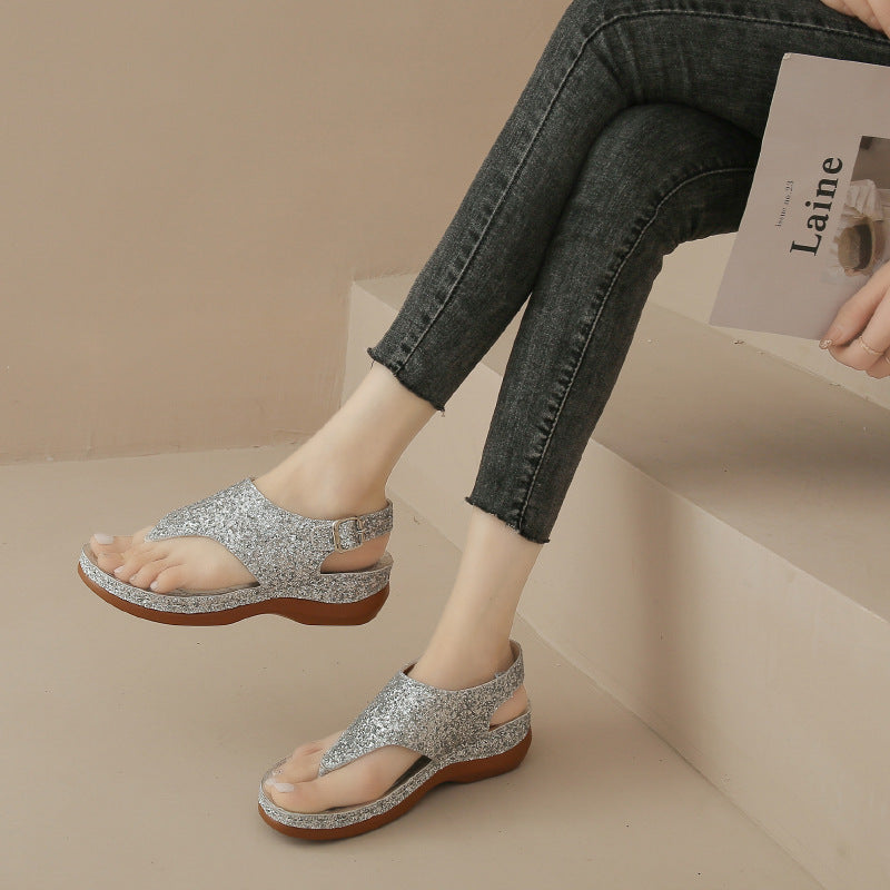 Dame Design-sandaler med kreative mønstre og skridsikre såler Stilla