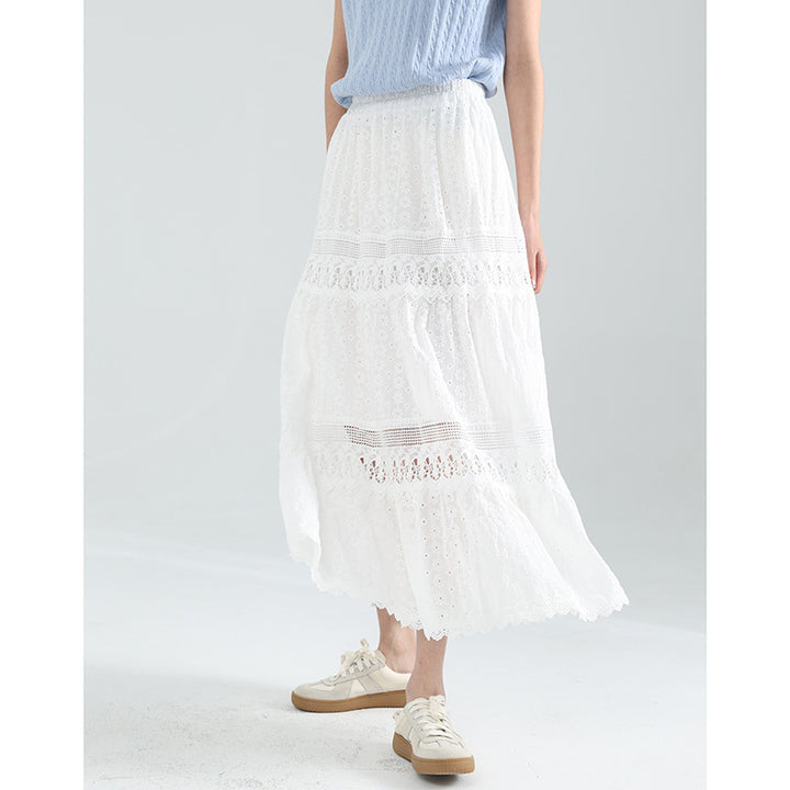 Femme Bohemian Spids Maxi Nederdel Stilla