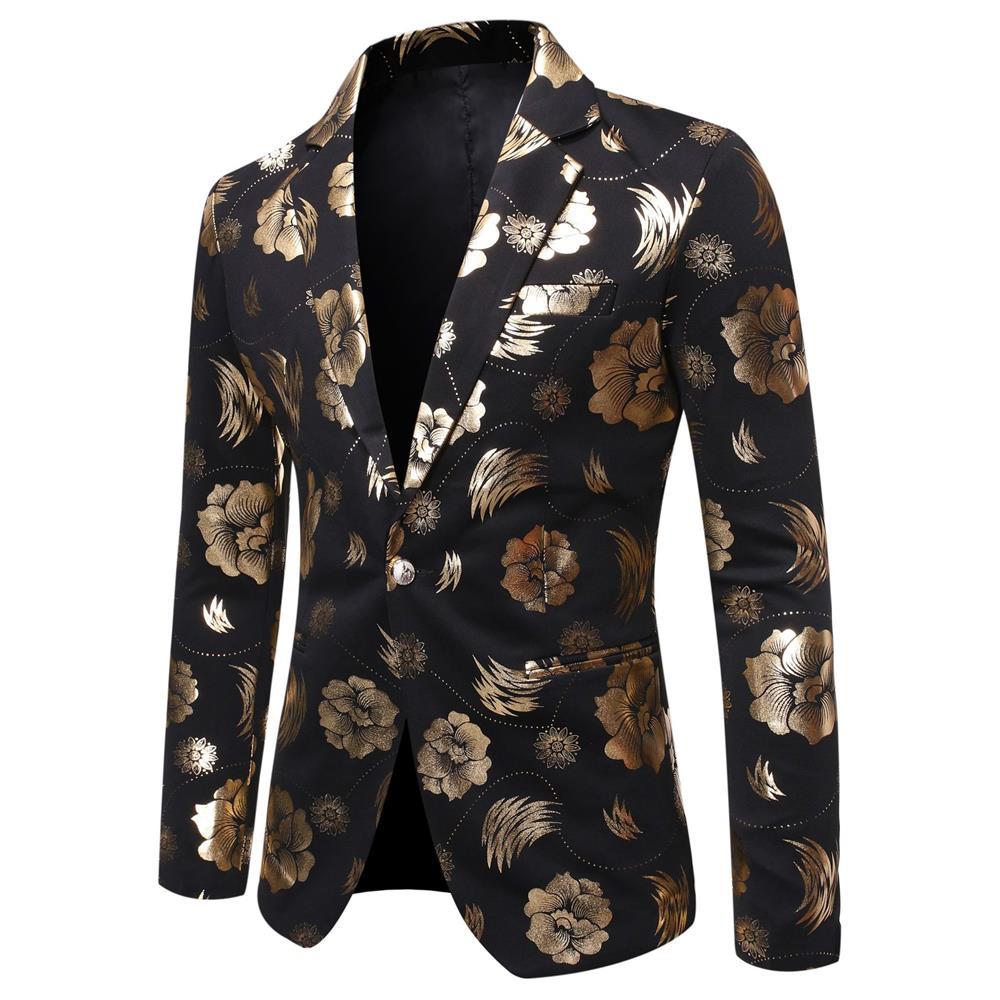 Herre Floral Print Blazer med eksklusive detaljer Stilla