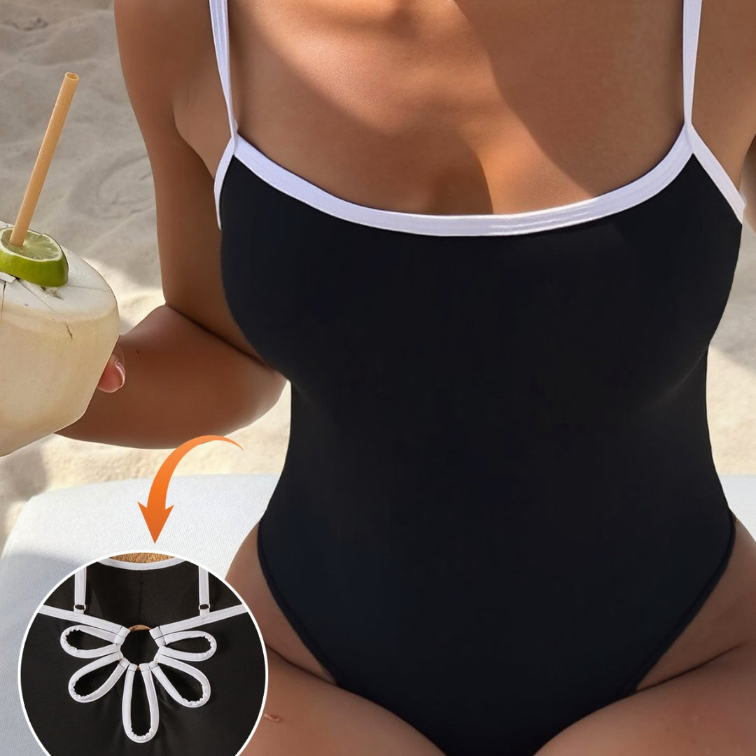 Dame one-piece badedragt med dekorativt rygdesign Skovae