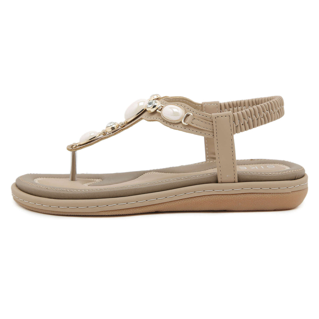 Dame Tådelte Sandaler med elegante Perle- og Rhinesten Applikationer Stilla
