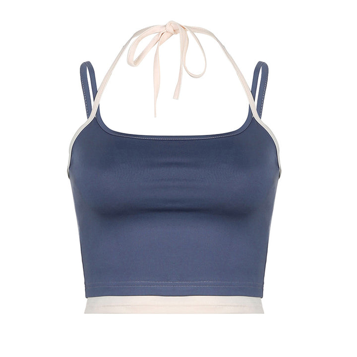 Dame Sporty Crop-Top med justerbare stropper og neutralt design Skovae