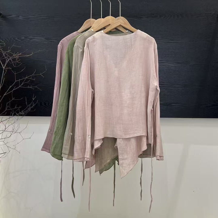 Femme Let lagbluse med åbent forrestykke Stilla