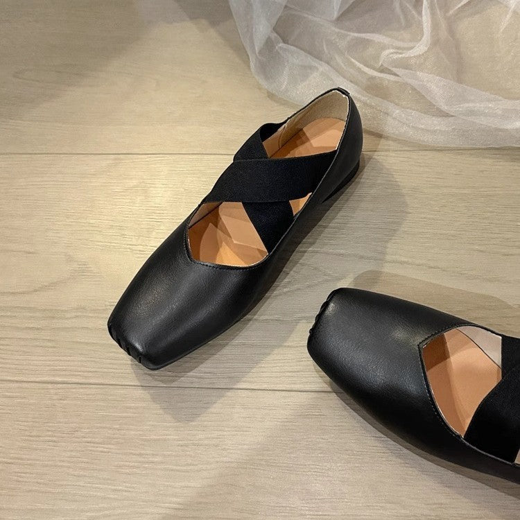 Dame Elegante Ballerinas med innovative tværremme Stilla