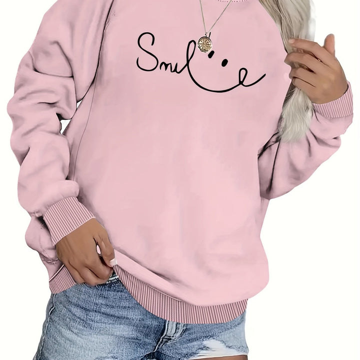 Kvinders sweatshirt med casual tekst og komfortabel pasform Stilla