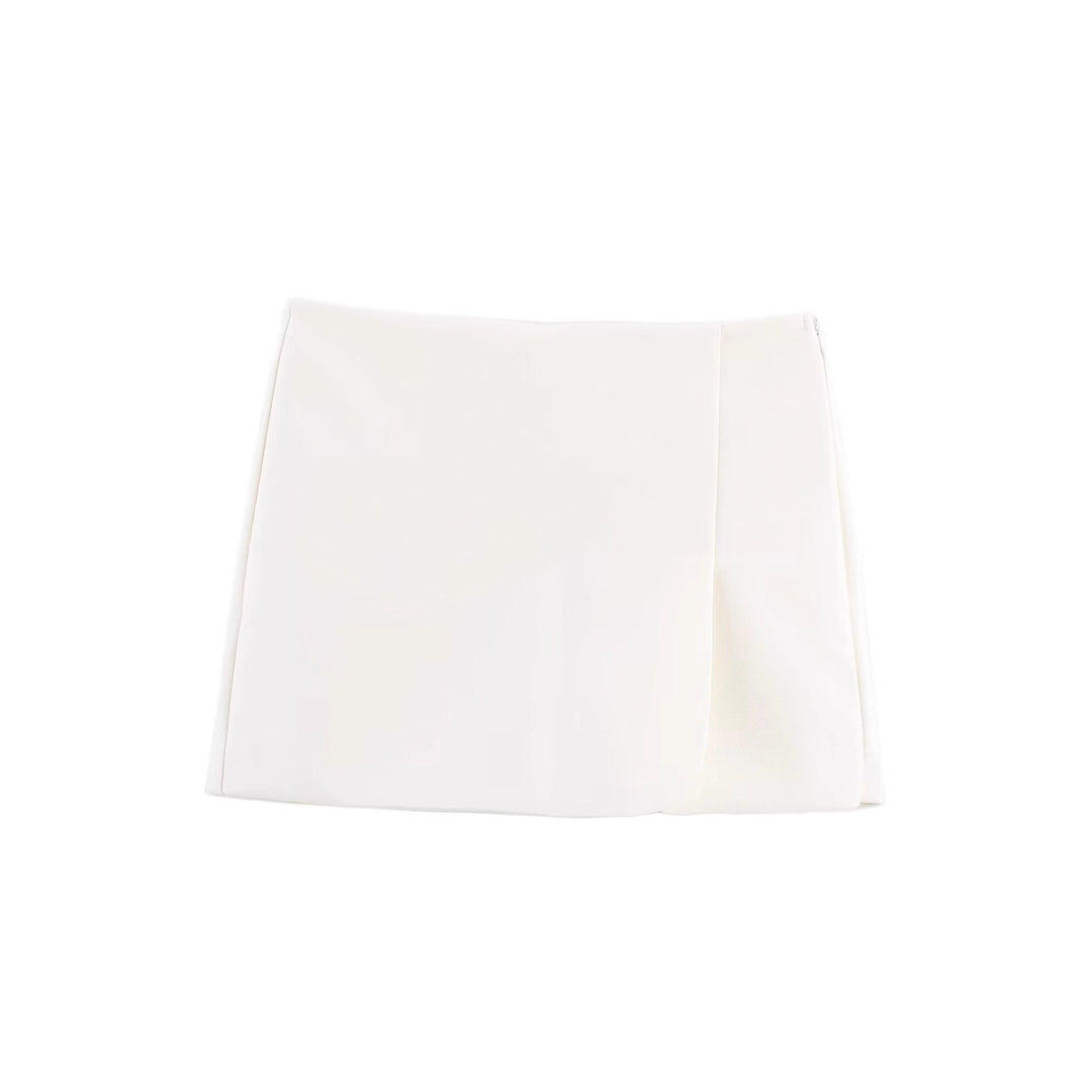 Dame mini nederdel med eksklusiv snit og elegant drapering Skovae
