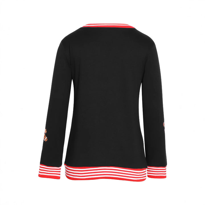 Dame Festlig Grafik Pullover Stilla