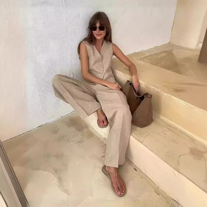 Kvinder Elegant Linned Overall Stilla