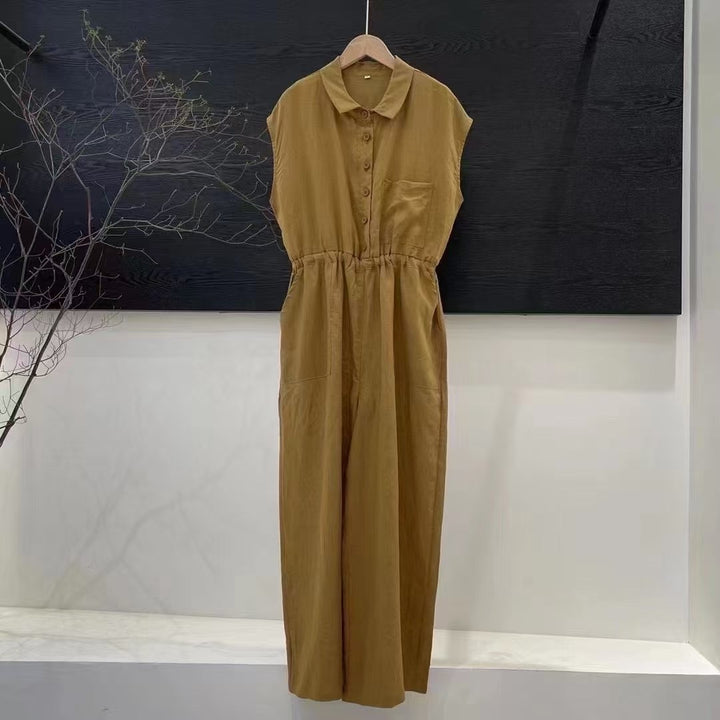 Dame Utility Jumpsuit med knapdetaljer Stilla